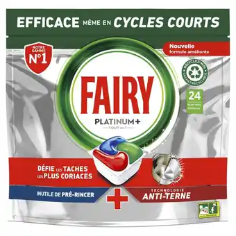 Auchan Capsule lave vaisselle platinium + fairy offre