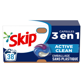Auchan Lessive capsule active clean skip offre