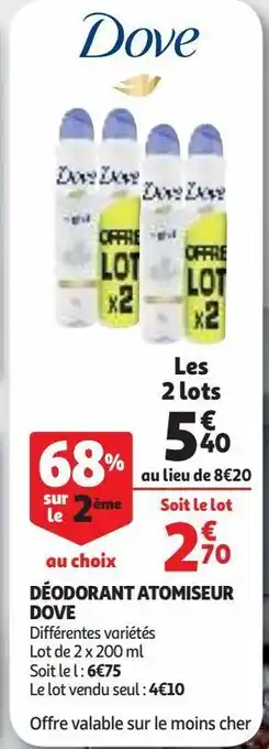 Déodorant atomiseur  dove