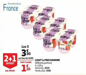 Auchan Supermarché Light & free danone offre