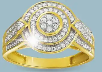 Auchan Bague or 750 millièmes rhodié et diamants 0,35 carat* offre