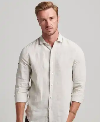 Chemise décontractée à manches longues en lin