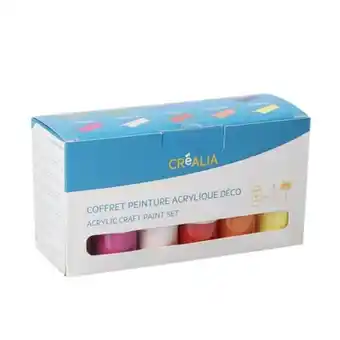 Coffret de 10 flacons de peinture acrylique tons vifs â crĂ©alia