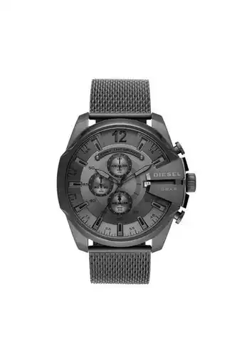 Montre mega chief chronographe en acier inoxydable gris plomb