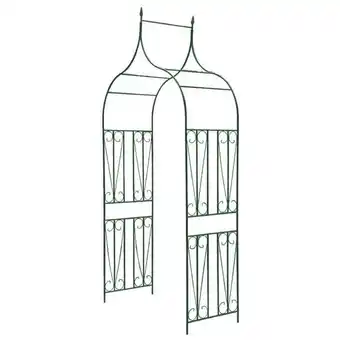 Truffaut Vidaxl - arche de jardin design de piquet plantes grimpantes vert foncé offre