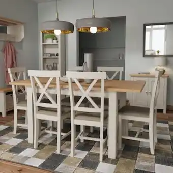 Table extensible en bois finition gris clair 120-160 cm bath
