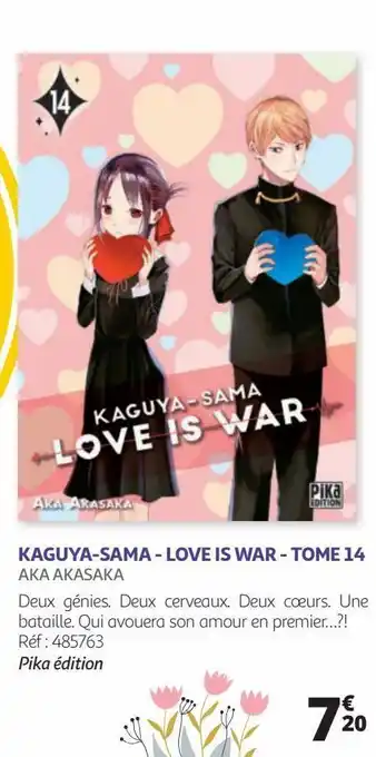 Auchan Kaguya-sama - love is war - tome 14 aka akasaka offre