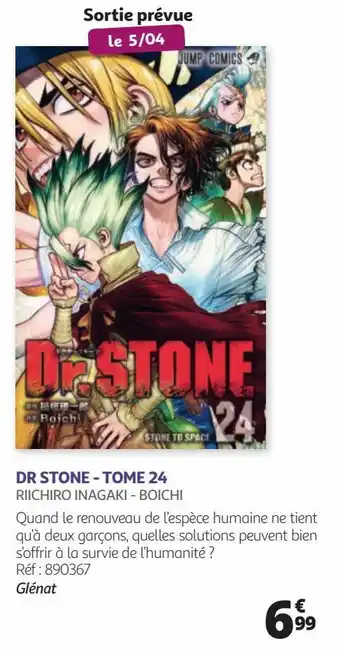 Auchan Dr stone - tome 24 riichiro inagaki - boichi offre