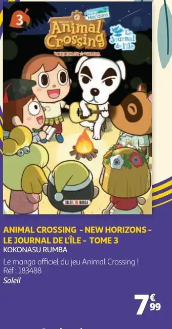 Auchan Animal crossing - new horizons - le journal de l'île - tome 3 kokonasu rumba offre