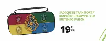 Auchan Sacoche de transport 4 bannières harry potter nintendo switch offre