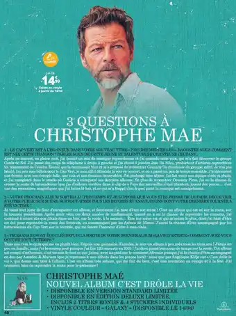 Auchan 3 questions à christophe mae offre