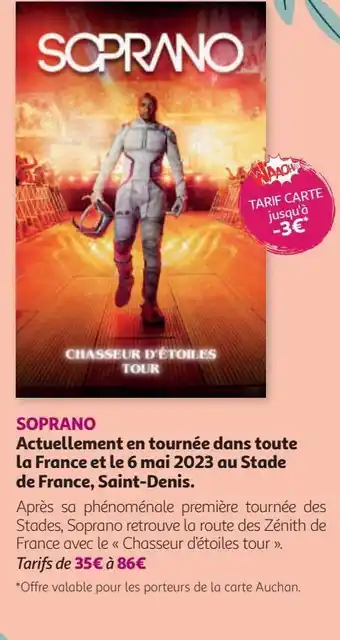Soprano actuellement en tournée dans toute la france et le 6 mai 2023 au stade de france, saint-denis.