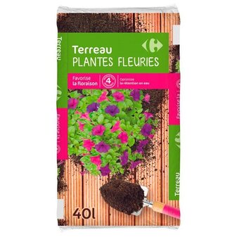 Carrefour Carrefour terreau plantes fleuries offre