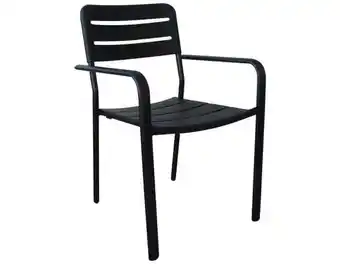 Brico Dépôt Fauteuil noir empilable l. 54 x p. 59,5 x h. 82,5 cm. offre