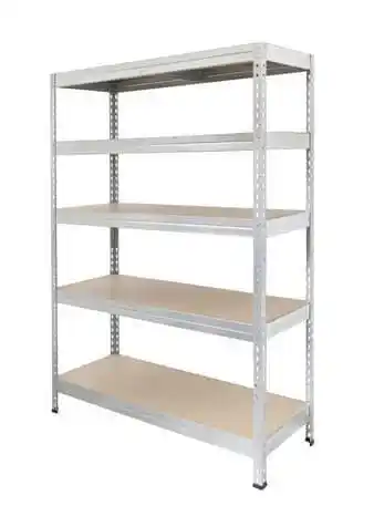 Brico Dépôt Cooke and lewis étagère garage bois/métal 5 tablettes - h.180 x l.128 x p.40 cm offre