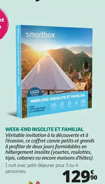 Auchan Week-end insolite et familial véritable invitation à la découverte et à l’évasion, ce coffret convie petits et grands à profi offre