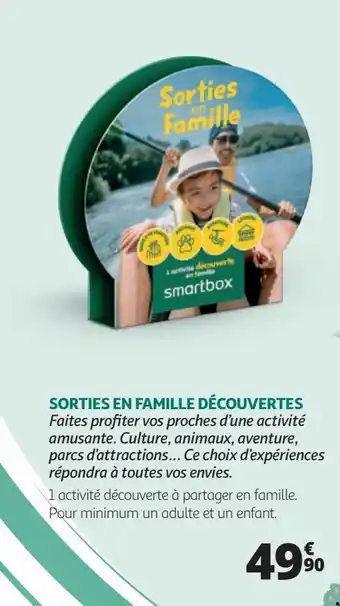 Auchan Sorties en famille découvertes faites profiter vos proches d’une activité amusante. culture, animaux, aventure, parcs d’attra offre