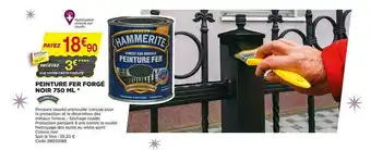 Bricomarché Peinture Fer Forgé Noir 750 Ml Hammerite offre