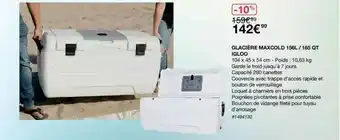 Costco Glacière Maxcold 156l - 165 Qt Igloo offre