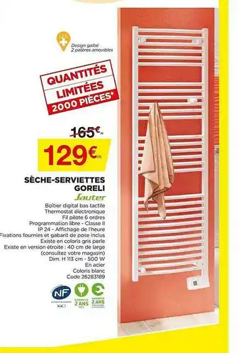 Sèche-serviettes Goreli Sauter