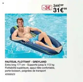 Costco Fauteuil Flottant - Greyland offre