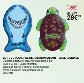 Costco Lot De 2 Planches De Natation Enfant - Waterbuddies offre