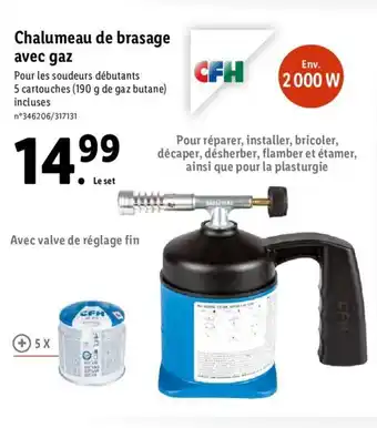 Chalumeau de brasage avec gaz