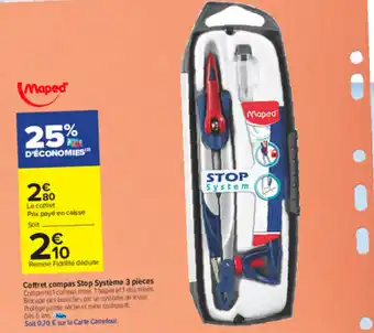 Carrefour Coffret compas stop système 3 pièces offre