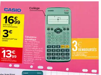 Carrefour Calculatrice scientifique offre
