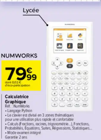 Carrefour Calculatrice graphique offre