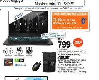 E.Leclerc Asus Pc portable gaming offre