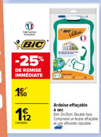 Carrefour Ardoise effaçable à sec offre