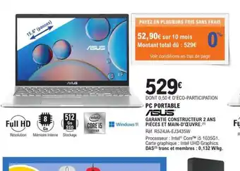 E.Leclerc Asus Pc Portable offre