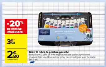 Carrefour Boîte 1 tubes de peinture gouache offre