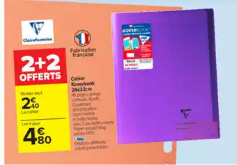 Carrefour Cahier koverbook 24x32cm offre