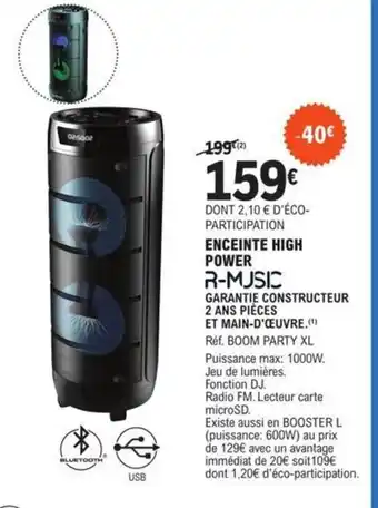 E.Leclerc Enceinte high power offre