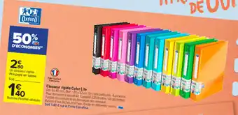 Carrefour Classeur rigide color life offre