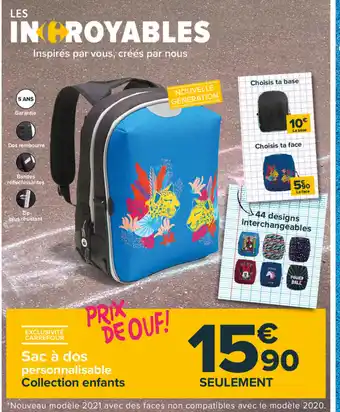 Sac à dos personnalisable