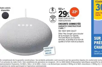 E.Leclerc Enceinte connectée offre