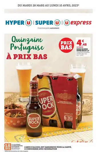 Super U Biere blonde super Bock 5.2 offre