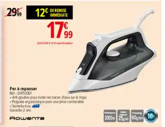 Carrefour Fer à repasser offre