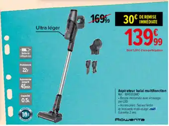 Carrefour Aspirateur balai multifonction offre