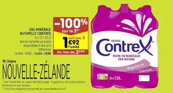Leader Price Eau minérale naturelle contrex offre