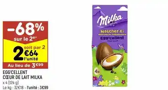 Leader Price Egg'cellent coeur de lait milka offre