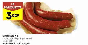 Leader Price Merguez x6 offre