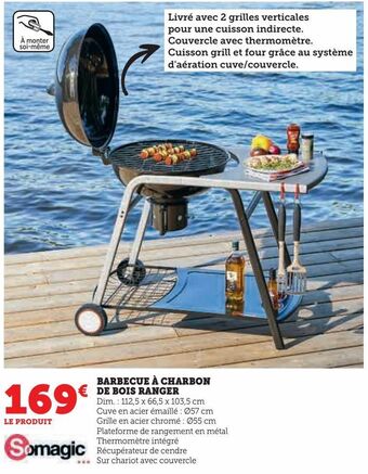 Super U Barbecue à charbon de bois ranger offre