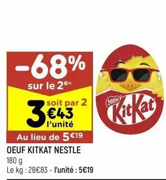 Oeuf kit kat nestle