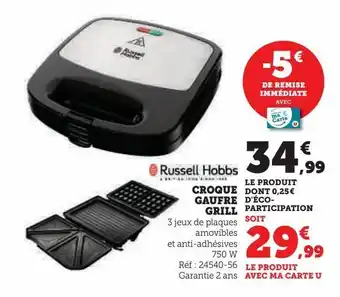 Croque gaufre grill
