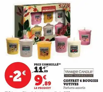Hyper U Coffret 6 bougies votives offre
