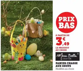 Hyper U Panier chasse aux oeufs offre